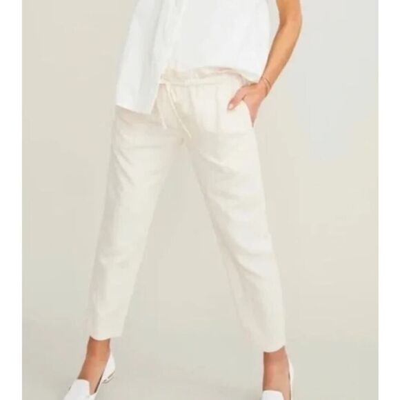 Hatch Drawstring The Linen Paper Bag Pants Maternity Sz. 0 (US 0-2) - Picture 2 of 11